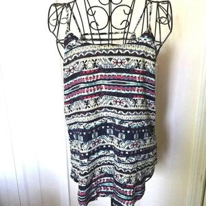 Mason + Mackenzie Tank Top Geometric Ladder Back